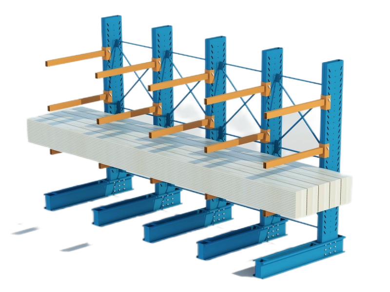 Sistema de armazenamento de armazém de rack cantilever para serviços pesados-Kingmore