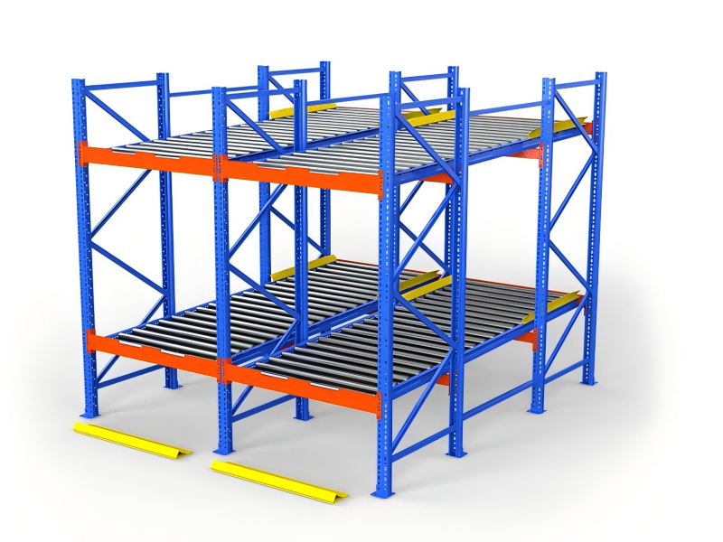 Sistemas de estantes de paletes dinâmicas - Rack de fluxo de paletes-Kingmore